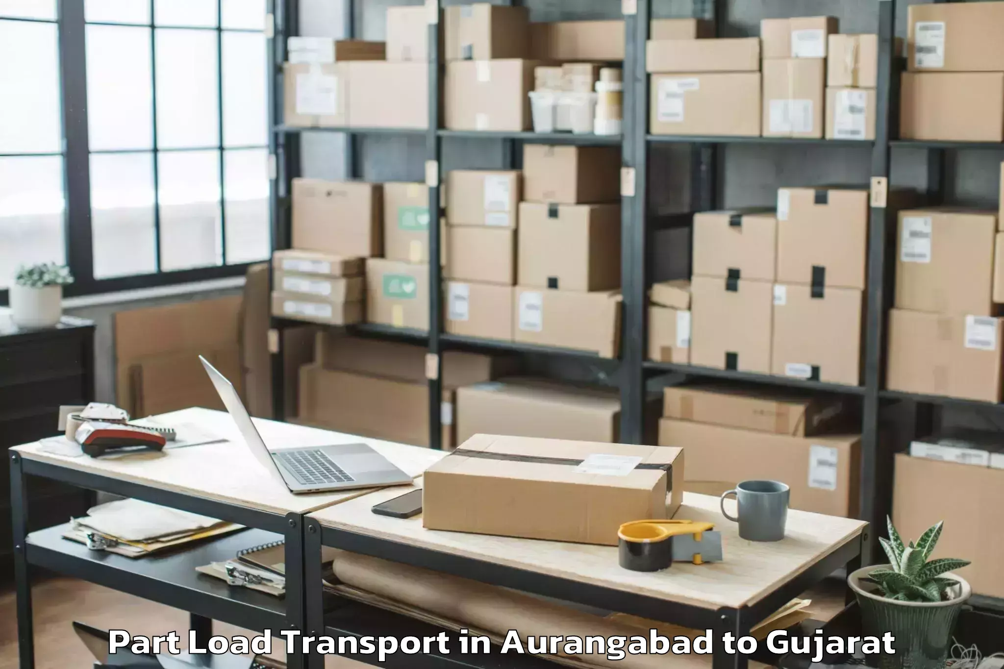 Affordable Aurangabad to Vaghodia Part Load Transport